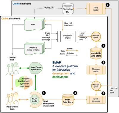 Clinical deployment environments: Five pillars of translational machine learning for health